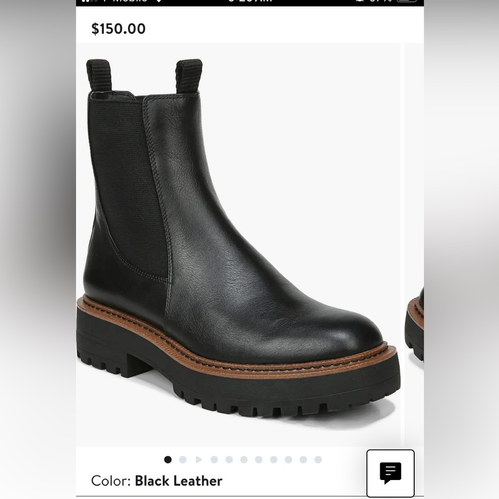 Sam Edelman Laguna waterproof black Chelsea lug sole boots sz 9.5 Quik disc ship